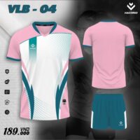 Bộ quần áo bóng chuyền nam nữ Hacorio VLB 04 chính hãng vải Dri Fit nhiều màu hồng