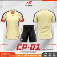 Bộ quần áo bóng đá CP Sport CP01 vải mè caro chính hãng nhiều màu