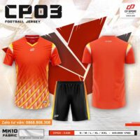 Bộ quần áo bóng đá CP Sport CP03 màu cam, 2