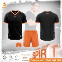 Bộ quần áo bóng đá Egan SPIRIT Vải Recycled Polyester cao cấp chính hãng nhiều màu đen 1