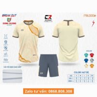 Bộ quần áo bóng đá CR BREAKOUT chính hãng CR Sport nhiều màu vàng be