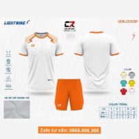 Bộ quần áo bóng đá CR Sport LIGHTNING chính hãng nhiều màu vàng be