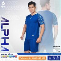 Bộ quần áo bóng đá Egan ALPHA vải thun E-coolmax chính hãng màu đỏ