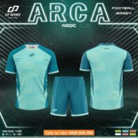 Bộ quần áo bóng đá Egan ARCA size mam vải thun chính hãng nhiều màu xanh ngọc 1