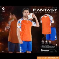 Bộ quần áo bóng đá Egan FANTASY Cao cấp size mam vải lacoste chính hãng mới nhiều màu xanh biển