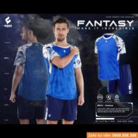 Bộ quần áo bóng đá Egan FANTASY Cao cấp size mam vải lacoste chính hãng mới nhiều màu xanh biển