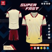 Bộ quần áo bóng đá Hacorio Super Fast 01 chính hãng vải sợi Dri Fit nhiều màu vàng be 1