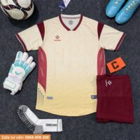 Bộ quần áo bóng đá Hacorio Super Fast 01 chính hãng vải sợi Dri Fit nhiều màu vàng be 1