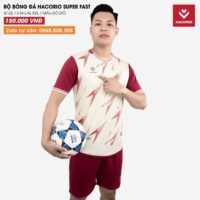 Bộ quần áo bóng đá Hacorio Super Fast chính hãng vải sợi Dri Fit nhiều màu trắng đỏ