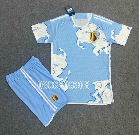 Bộ quần áo bóng đá đội tuyển Bỉ sân khách màu xanh blue trắng 2023 2024