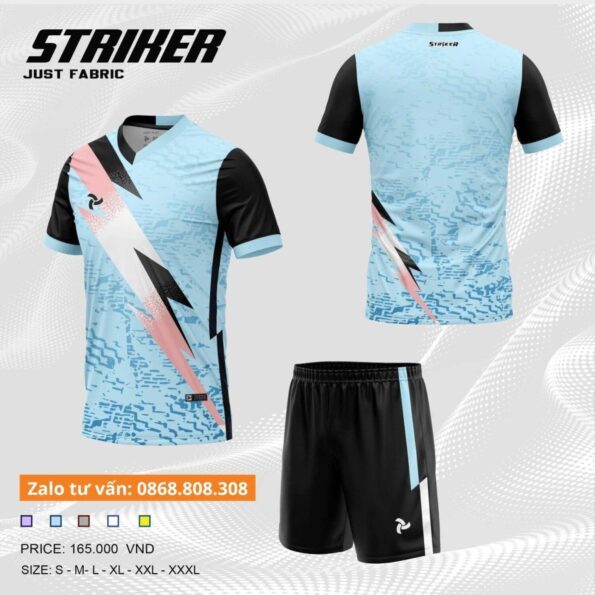 Bộ quần áo bóng đá phủi thiết kế Justplay Striker nam nữ chính hãng nhiều màu vải thun J-lite cao cấp nhẹ
