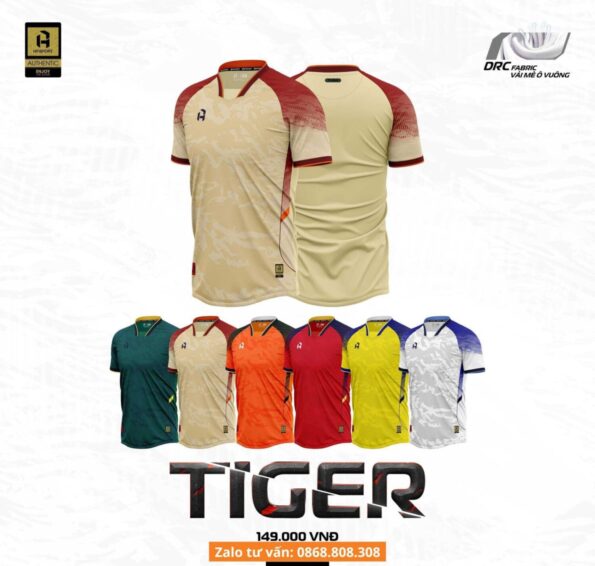 Bộ quần áo bóng đá phủi thiết kế Tiger chính hãng HP-Sport hoạ tiết hổ vằn