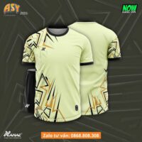 Bộ quần áo bóng đá thiết kế Amac ASY hoạ tiết lưỡi nhọn nhiều màu hồng 1