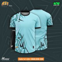 Bộ quần áo bóng đá thiết kế Amac ASY hoạ tiết lưỡi nhọn nhiều màu hồng 1