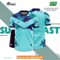 Bộ quần áo bóng đá thiết kế Amac Super Blast hoạ tiết chữ V ngực nhiều màu trắng tím 2