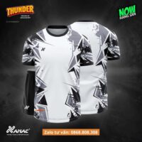 Bộ quần áo bóng đá thiết kế Amac Thunder nhiều màu trắng 1
