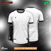 Bộ quần áo bóng đá thiết kế in hình rồng Dragon chính hãng Amac nhiều màu trắng