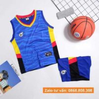 Bộ quần áo bóng rổ Justplay Jumper sát nách chính hãng nhiều màu xanh biển