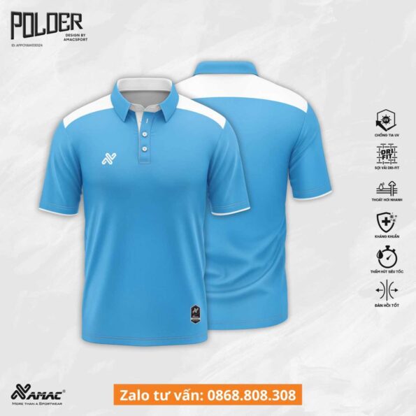 Bộ quần áo polo Amac Polder đồng phục di chuyển nhiều màu