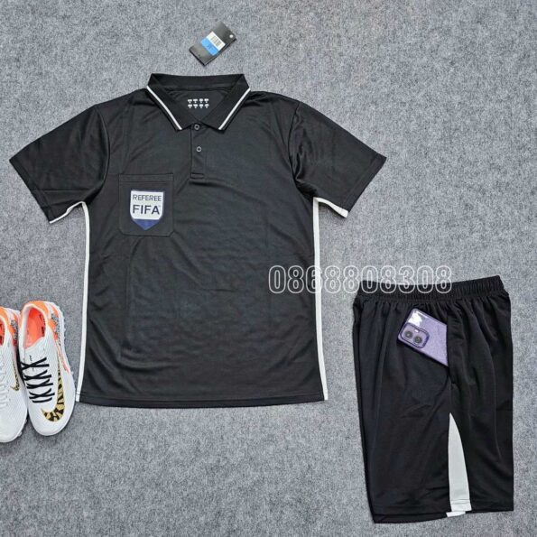 Bộ quần áo trọng tài Fifa polo có cổ quần có túi nhiều màu
