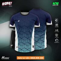 bộ quần áo bóng đá thiết kế ABS Amac hoạ tiết hộp hình vuông 3D nhiều màu xanh tím than