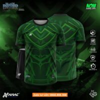 Bộ quần áo bóng đá thiết kế Black Panther Amac hoạ tiết báo vằn công nghệ nhiều màu đỏ ca,