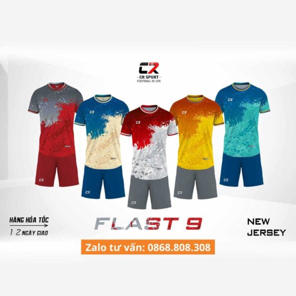 Bộ quần áo bóng đá thiết kế CR Sport Flast 9 nhiều màu