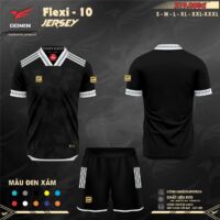 Bộ quần áo bóng đá thiết kế Domin Flexi Jersey vải Fex thái nhiều màu trắng đỏ 1