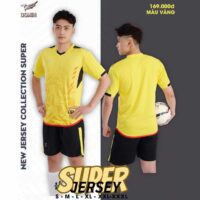 Bộ quần áo bóng đá thiết kế Domin Super Jersey nhiều màu xanh biển