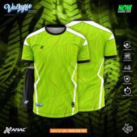 Bộ quần áo bóng đá thiết kế Valkyrie Amac hoạ tiết sóng lượn đứt nhiều màu trắng