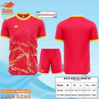 Bộ quần áo bóng đá thiết kế Zuka Gear hoạ tiết xích vỡ vải mè kim nhiều màu
