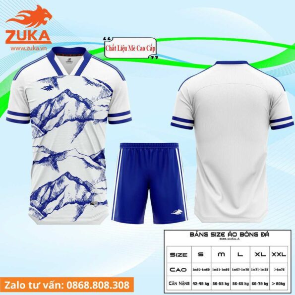 Bộ quần áo bóng đá thiết kế Zuka Native hoạ tiết đồi núi nhiều màu vải mè karo
