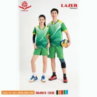 Bộ quần áo thể thao bóng chuyền Overate Lazer Volleyball Size Nam Nữ nhiều màu xanh lá