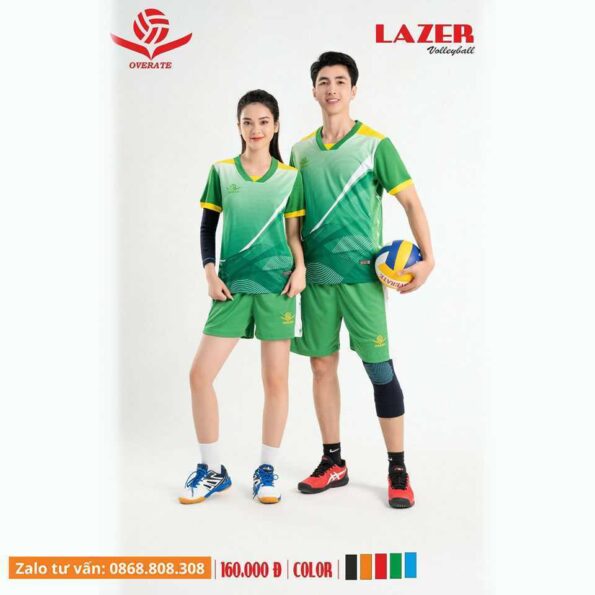 Bộ quần áo thể thao bóng chuyền Overate Lazer Volleyball Size Nam Nữ nhiều màu