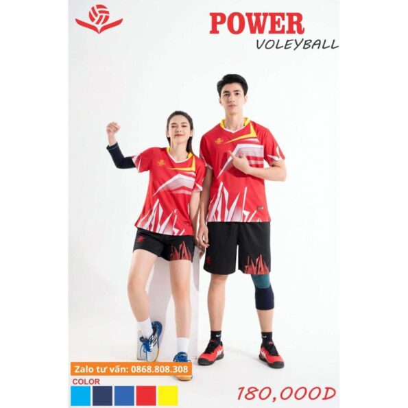 Bộ quần áo thể thao bóng chuyền Overate Power 2 Size Nam Nữ nhiều màu vải fex thái