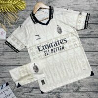 áo bóng đá ACM AC Milan 2024 Fourth mẫu thứ 4 màu vàng be bản Pleasures