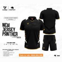 Bộ quần áo bóng đá VH Sport Panther vải sợi mè dệt mỏng nhẹ thoáng khí nhiều màu vàng be