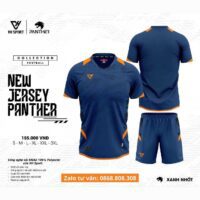 Bộ quần áo bóng đá VH Sport Panther vải sợi mè dệt mỏng nhẹ thoáng khí nhiều màu vàng be