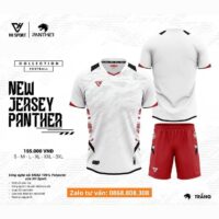 Bộ quần áo bóng đá VH Sport Panther vải sợi mè dệt mỏng nhẹ thoáng khí nhiều màu vàng be