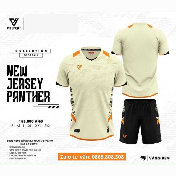 Bộ quần áo bóng đá VH Sport Panther vải sợi mè dệt mỏng nhẹ thoáng khí nhiều màu