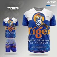 Bộ quần áo bóng đá thiết kế Bia Tiger – Bia Saigon – Bia Heineken 2 màu xanh trắng