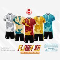 Bộ quần áo bóng đá thiết kế HIGO FLASH X5 cổ tròn tuỳ chọn chất liệu nhiều màu 1