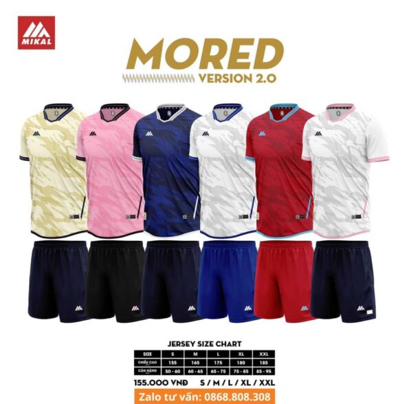 Bộ quần áo bóng đá thiết kế Mikal Mored Version 2.0 chính hãng vải Dzi Fabric nhiều màu