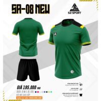 Bộ quần áo bóng đá thiết kế S2 Sport SA-08 New hoạ tiết cơ bản phối vai nhiều màu xanh lá