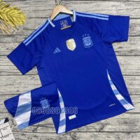 Bộ quần áo đá banh đội tuyển bóng đá Argentina 2024 sân khách Copa America màu xanh biển đậm mặt trước