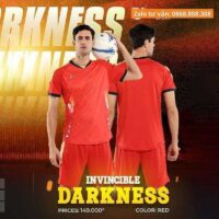 Bộ quần áo đá bóng Kaiwin Invincible Darkness mới chính hãng giá rẻ vải sợi mè nhiều màu đỏ 2