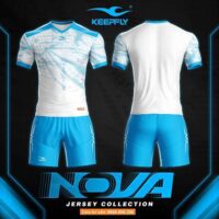 Bộ quần áo đá bóng thiết kế Keepfly Nova chính hãng giá rẻ vải sợi mè nhiều màu trắng