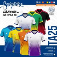 Bộ quần áo thể thao bóng đá chính hãng TA Sport TA25 Surprise vải mè Cambodia nhiều màu mới 2024