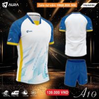 Bộ quần áo bóng đá Aura A10 sợi mè dệt mỏng nhẹ thoáng khí nhiều màu