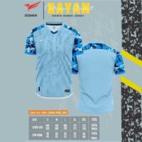 Bộ quần áo bóng đá thiết kế Domin Kayan Jersey vải Fex thái nhiều màu trắng